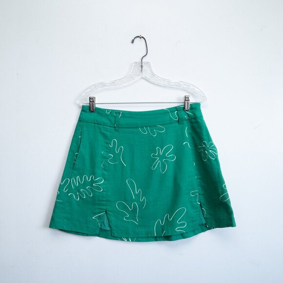 Revolve Capulet Front Slits Mini Skirt in Green M - Picture 2 of 7